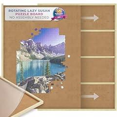 Wooden Jigsaw Puzzle Board with Drawers
