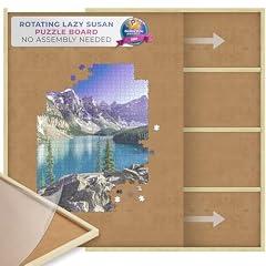Wooden Jigsaw Puzzle Board with Drawers
