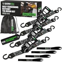 Rhino USA Self Tensioning Ratchet Tie Down Straps