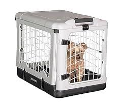 Pet Gear 4 Door Steel Crate, Essential Grey, 27 Inch