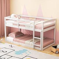 KOMFOTT Twin Over Twin Low Bunk Bed