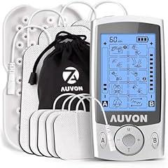 AUVON Dual Channel TENS Muscle Stimulator with Electrode Pads
