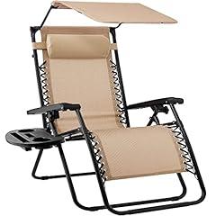 Folding Zero Gravity Outdoor Recliner with Canopy