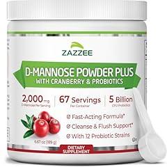 Zazzee D-Mannose Powder Plus with Probiotics