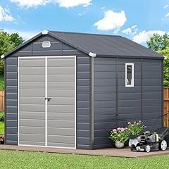 YITAHOME Resin Storage Shed, Dark Gray