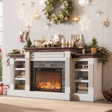 electric fireplace with mantel