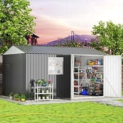 Outdoor Metal Storage Shed with Window