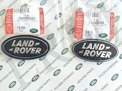 Land Rover Oval Badges Black on Silver