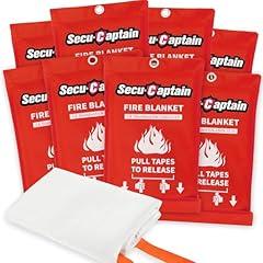 SecuCaptain Emergency Fire Blanket 8 Pack