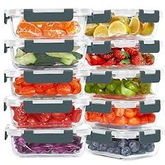 KOMUEE Glass Meal Prep Containers Set