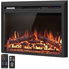 SereneLife Electric Fireplace Insert with Heater