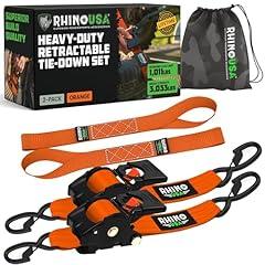 Rhino USA Retractable Ratchet Straps 2-Pack