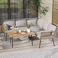 DWVO Outdoor Wicker Sectional Sofa Set