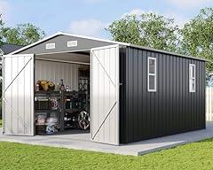 Amerlife Metal Storage Shed 10x12x6.6 FT