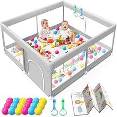 Baby Playpen with Mat 50x50 Inch