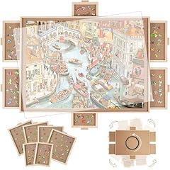 BuilderButler Rotating Puzzle Board with Drawers