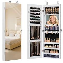 Unisakey Mirror Jewelry Cabinet Organizer