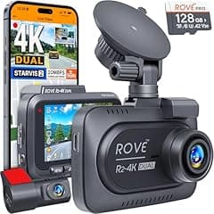 ROVE R2-4K Dual Dash Cam with 128GB Card