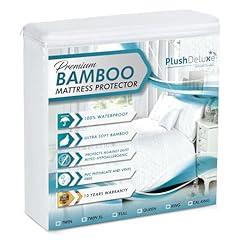 PlushDeluxe Bamboo Mattress Protector Queen