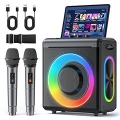 VERKB Karaoke Machine with Wireless Microphones