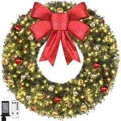 48-Inch Prelit Extra Large Outdoor Christmas Wreath
