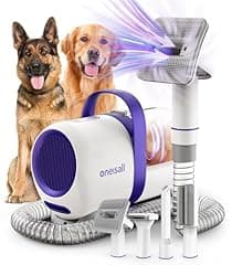 oneisall Dog Grooming Vacuum Brush for Shedding