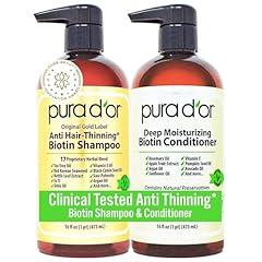 PURA D'OR Biotin Shampoo & Conditioner Set