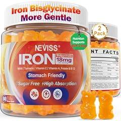 Vegan Iron Gummies with Vitamin C, B12, and Turmeric