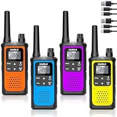 Rechargeable Long Range Walkie Talkies, 4 Pack
