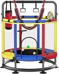 Kids Trampoline with Adjustable Handrail