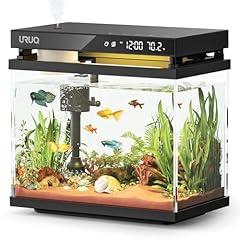 URUQ Smart Aquarium Kit: 2 Gal Glass with Multi-Layer Filtration