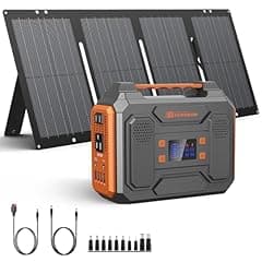 ZeroKor 300W Portable Solar Generator with 60W Foldable Solar Panel