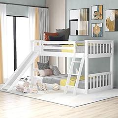 Bellemave Twin Over Twin Low Bunk Bed