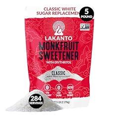 Lakanto Monk Fruit Sweetener Classic White 5 LB