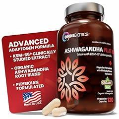 Ashwagandha Organic Clinical Strength 1300 mg with KSM-66 - 120 Vegan