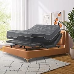 Vipbear Adjustable Bed Base with Gel Mattress