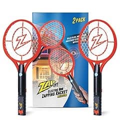 Zap It Bug Zapper Racket, Rechargeable, Electric Fly Swatter (Medium, Red)