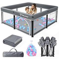 Torevsior Foldable Baby Playpen with Mat