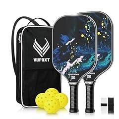 VUFOXT Pickleball Paddle Set, Blue Waves