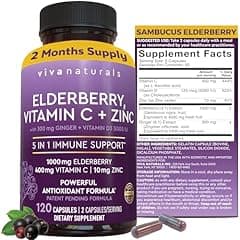 Viva Naturals Elderberry Immune Support Supplement