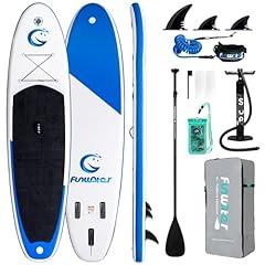 FunWater Ultra-Light Inflatable Paddleboard White & Blue