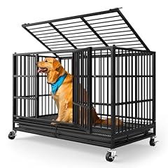 LEVELEVE Indestructible Dog Crate with Lockable Wheels