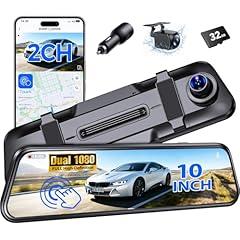Hufdic 10'' Touch Screen Mirror Dash Cam