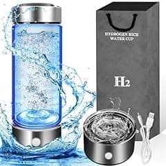 Sollume Hydrogen Water Bottle Generator, 14 Oz Rechargeable