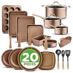 NutriChef 20-Piece Nonstick Cookware Set