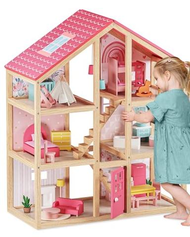 wooden dollhouse