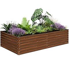 SnugNiture Galvanized Raised Garden Bed 8x4x2FT