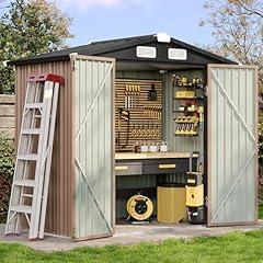 Aoxun Outdoor Storage Shed with Lockable Doors