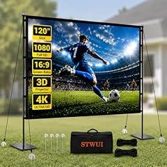 STWUI 120 Inch Portable Projector Screen with Stand