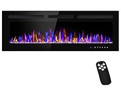 BETELNUT 50" Electric Fireplace with Remote Control
